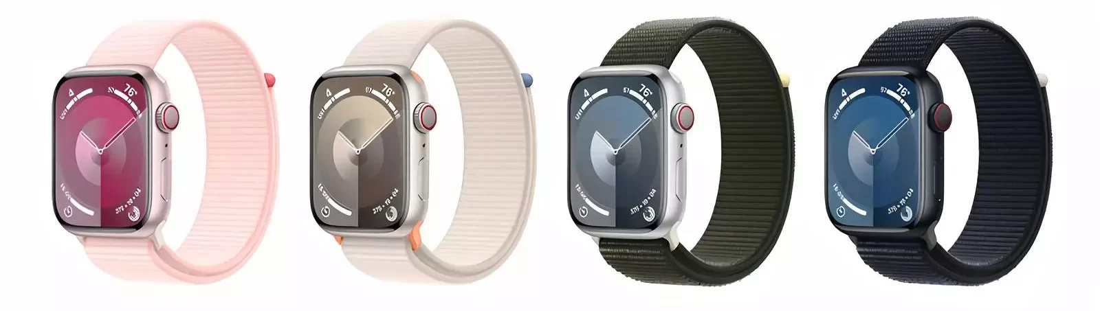 رنگ بندی apple watch series 9 aluminum color options